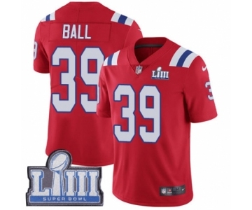 Men's Nike New England Patriots #39 Montee Ball Red Alternate Vapor Untouchable Limited Player Super Bowl LIII Bound NFL Jersey