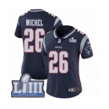 Women's Nike New England Patriots #26 Sony Michel Navy Blue Team Color Vapor Untouchable Limited Player Super Bowl LIII Bound NFL Jersey