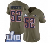 Women's Nike New England Patriots #52 Elandon Roberts Limited Olive 2017 Salute to Service Super Bowl LIII Bound NFL Jersey