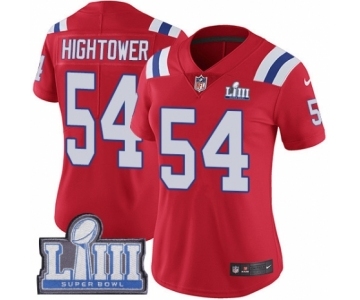 Women's Nike New England Patriots #54 Dont'a Hightower Red Alternate Vapor Untouchable Limited Player Super Bowl LIII Bound NFL Jersey