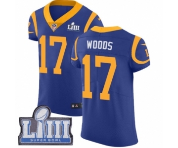 Men's Nike Los Angeles Rams #17 Robert Woods Royal Blue Alternate Vapor Untouchable Elite Player Super Bowl LIII Bound NFL Jersey
