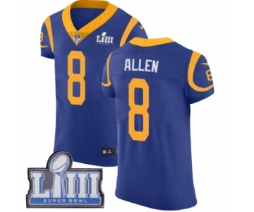 Men's Nike Los Angeles Rams #8 Brandon Allen Royal Blue Alternate Vapor Untouchable Elite Player Super Bowl LIII Bound NFL Jersey