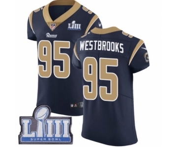 Men's Nike Los Angeles Rams #95 Ethan Westbrooks Navy Blue Team Color Vapor Untouchable Elite Player Super Bowl LIII Bound NFL Jersey