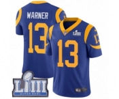 Men's Nike Los Angeles Rams #13 Kurt Warner Royal Blue Alternate Vapor Untouchable Limited Player Super Bowl LIII Bound NFL Jersey