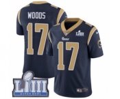 Men's Nike Los Angeles Rams #17 Robert Woods Navy Blue Team Color Vapor Untouchable Limited Player Super Bowl LIII Bound NFL Jersey