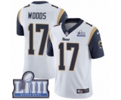Men's Nike Los Angeles Rams #17 Robert Woods White Vapor Untouchable Limited Player Super Bowl LIII Bound NFL Jersey