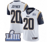 Men's Nike Los Angeles Rams #20 Lamarcus Joyner White Vapor Untouchable Limited Player Super Bowl LIII Bound NFL Jersey