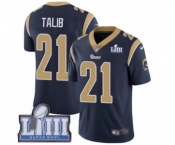 Men's Nike Los Angeles Rams #21 Aqib Talib Navy Blue Team Color Vapor Untouchable Limited Player Super Bowl LIII Bound NFL Jersey