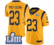 Men's Nike Los Angeles Rams #23 Nickell Robey-Coleman Limited Gold Rush Vapor Untouchable Super Bowl LIII Bound NFL Jersey