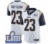 Men's Nike Los Angeles Rams #23 Nickell Robey-Coleman White Vapor Untouchable Limited Player Super Bowl LIII Bound NFL Jersey