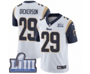 Men's Nike Los Angeles Rams #29 Eric Dickerson White Vapor Untouchable Limited Player Super Bowl LIII Bound NFL Jersey