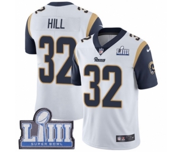 Men's Nike Los Angeles Rams #32 Troy Hill White Vapor Untouchable Limited Player Super Bowl LIII Bound NFL Jersey