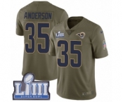 Men's Nike Los Angeles Rams #35 C.J. Anderson Limited Olive 2017 Salute to Service Super Bowl LIII Bound NFL Jersey