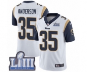 Men's Nike Los Angeles Rams #35 C.J. Anderson White Vapor Untouchable Limited Player Super Bowl LIII Bound NFL Jersey