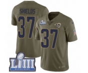 Men's Nike Los Angeles Rams #37 Sam Shields Limited Olive 2017 Salute to Service Super Bowl LIII Bound NFL Jersey