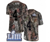 Men's Nike Los Angeles Rams #4 Greg Zuerlein Camo Rush Realtree Limited Super Bowl LIII Bound NFL Jersey