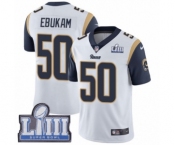 Men's Nike Los Angeles Rams #50 Samson Ebukam White Vapor Untouchable Limited Player Super Bowl LIII Bound NFL Jersey
