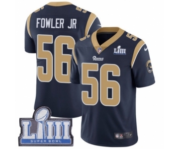 Men's Nike Los Angeles Rams #56 Dante Fowler Jr Navy Blue Team Color Vapor Untouchable Limited Player Super Bowl LIII Bound NFL Jersey