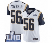 Men's Nike Los Angeles Rams #56 Dante Fowler Jr White Vapor Untouchable Limited Player Super Bowl LIII Bound NFL Jersey