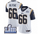 Men's Nike Los Angeles Rams #66 Austin Blythe White Vapor Untouchable Limited Player Super Bowl LIII Bound NFL Jersey