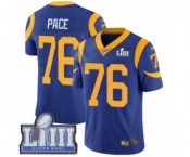 Men's Nike Los Angeles Rams #76 Orlando Pace Royal Blue Alternate Vapor Untouchable Limited Player Super Bowl LIII Bound NFL Jersey
