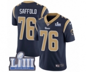 Men's Nike Los Angeles Rams #76 Rodger Saffold Navy Blue Team Color Vapor Untouchable Limited Player Super Bowl LIII Bound NFL Jersey