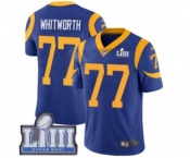 Men's Nike Los Angeles Rams #77 Andrew Whitworth Royal Blue Alternate Vapor Untouchable Limited Player Super Bowl LIII Bound NFL Jersey