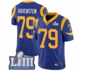 Men's Nike Los Angeles Rams #79 Rob Havenstein Royal Blue Alternate Vapor Untouchable Limited Player Super Bowl LIII Bound NFL Jersey