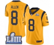 Men's Nike Los Angeles Rams #8 Brandon Allen Limited Gold Rush Vapor Untouchable Super Bowl LIII Bound NFL Jersey