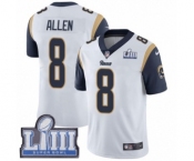 Men's Nike Los Angeles Rams #8 Brandon Allen White Vapor Untouchable Limited Player Super Bowl LIII Bound NFL Jersey