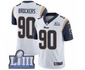 Men's Nike Los Angeles Rams #90 Michael Brockers White Vapor Untouchable Limited Player Super Bowl LIII Bound NFL Jersey