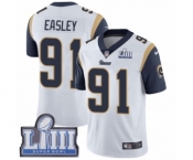 Men's Nike Los Angeles Rams #91 Dominique Easley White Vapor Untouchable Limited Player Super Bowl LIII Bound NFL Jersey