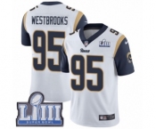 Men's Nike Los Angeles Rams #95 Ethan Westbrooks White Vapor Untouchable Limited Player Super Bowl LIII Bound NFL Jersey