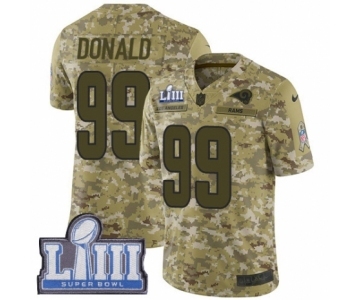 Men's Nike Los Angeles Rams #99 Aaron Donald Limited Camo 2018 Salute to Service Super Bowl LIII Bound NFL Jersey