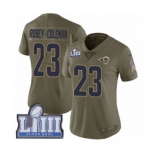 Women's Nike Los Angeles Rams #23 Nickell Robey-Coleman Limited Olive 2017 Salute to Service Super Bowl LIII Bound NFL Jersey