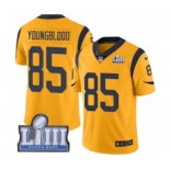 Youth Nike Los Angeles Rams #85 Jack Youngblood Limited Gold Rush Vapor Untouchable Super Bowl LIII Bound NFL Jersey