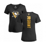 NHL Women Adidas Pittsburgh Penguins #38 Derek Grant Black Backer T-Shirt