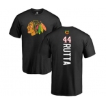 NHL Adidas Chicago Blackhawks #44 Jan Rutta Black Backer T-Shirt