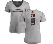 NHL Women Adidas Chicago Blackhawks #78 Nathan Noel Ash Backer T-Shirt