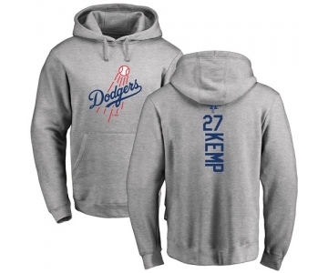 MLB Nike Los Angeles Dodgers #27 Matt Kemp Ash Backer Pullover Hoodie