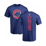 MLB Nike Chicago Cubs #17 Kris Bryant Royal Blue Backer T-Shirt