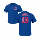 MLB Nike Chicago Cubs #18 Ben Zobrist Royal Blue Name & Number T-Shirt