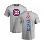 MLB Nike Chicago Cubs #22 Jason Heyward Ash Backer T-Shirt