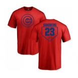 MLB Nike Chicago Cubs #23 Ryne Sandberg Red RBI T-Shirt
