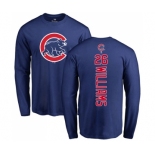 MLB Nike Chicago Cubs #26 Billy Williams Royal Blue Backer Long Sleeve T-Shirt