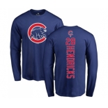 MLB Nike Chicago Cubs #28 Kyle Hendricks Royal Blue Backer Long Sleeve T-Shirt