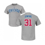 MLB Nike Chicago Cubs #31 Fergie Jenkins Gray Name & Number T-Shirt