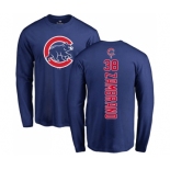 MLB Nike Chicago Cubs #38 Carlos Zambrano Royal Blue Backer Long Sleeve T-Shirt