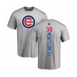 MLB Nike Chicago Cubs #38 Mike Montgomery Ash Backer T-Shirt