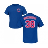 MLB Nike Chicago Cubs #38 Mike Montgomery Royal Blue Name & Number T-Shirt